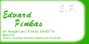 edvard pinkas business card